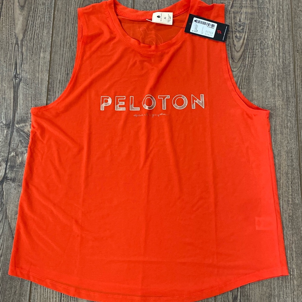 Spiritual Gangster Peloton Active Muscle Tank Orange XL Extra Large NWT